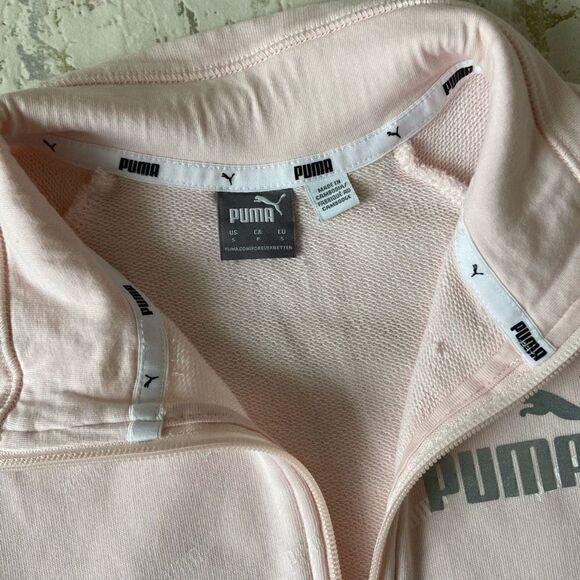 Puma Crop baby pink 1/4 zip sweatshirt - Picture 4 of 12